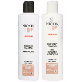 Nioxin System 3 Cleanser Shampoo & Scalp Therapy Conditioner Duo – 10.1 oz Each – For Normal to Thin-Looking Hair – Strengthens Hair & Revitalizes Scalp – New