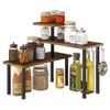GHWIE Corner Shelf Organizer, 3 Tier Bamboo Kitchen Countertop Rack