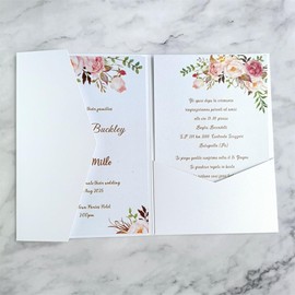 25 White Shimmer Pearl Paper Wedding Invitation Envelopes (Pearl White)