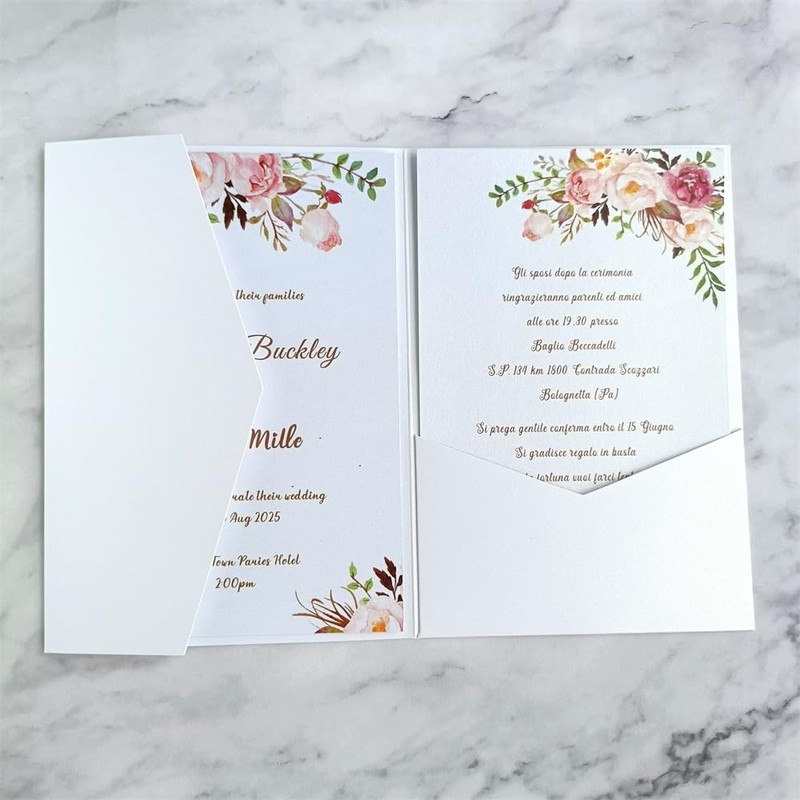 25 White Shimmer Pearl Paper Wedding Invitation Envelopes (Pearl White)