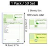 50 Sets Garden Service Invoice Receipt Book, 2-Part Carbonless Landscaping