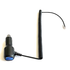 DCPOWER Coiled/Curled Power Cord Compatible Replacement for Cobra Elite Road Scout 2-in-1 Radar Detector and Dash Camera System