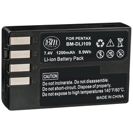 BM Premium D-LI109 Battery for Pentax KP, K-R, K-S1, K-S2, K-30, K-50, K-70, K-500 Digital SLR Camera