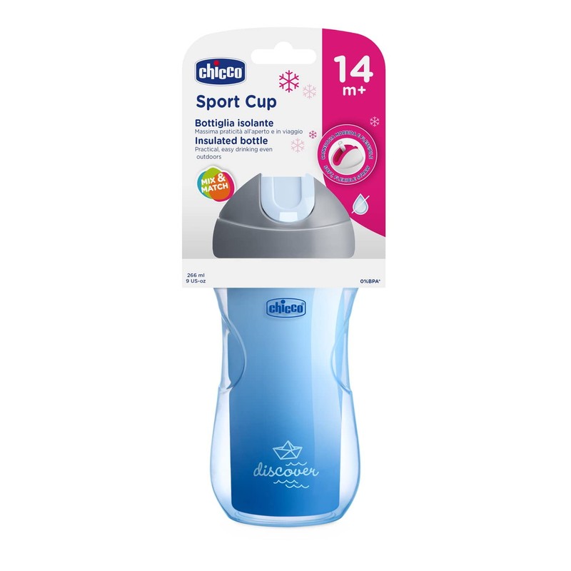 Chicco Vaso de Transición Sport para Niño, 14m+, color Azul,