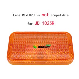 BLUESUNSOLAR 1PC Amber Lens RE70020 Warning Lamp Lens Replacement for John Deere 1023E 2210 2305 3032E 3038E 210K EP 210K 210LE 210LJ (1PC-RE70020)