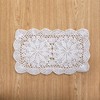 Feyarl 2 Pcs Rectangle Doilies Handmade Crochet Cotton Table Doilies