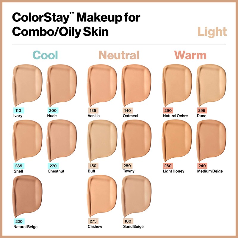 Revlon Colorstay Liquid Foundation Makeup for Combination Skin/Oily Skin SPF