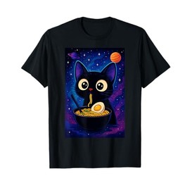 Japanese Kawaii Anime Cat Ramen Graphic Funny Men Women Kid T-Shirt