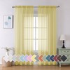 Aiyufeng Yellow Sheer Curtains 2 Panel Sets 84 Inches Long