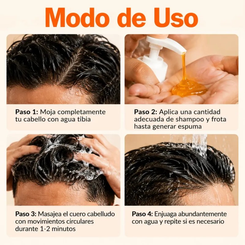Shampoo Sin Sal Shampoo Hombre Control De Grasa Profesional