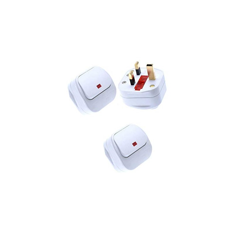Vogueing Tool 13A UK Mains Plug 3 Pack Switched Mains