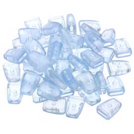 PATIKIL Kitchen Sink Rack Feet, 50 Pack 22x17x10mm Plastic Sink Protective Replacement Feet Wire Bumpers Protector for Kitchen Sink Grid, Clear