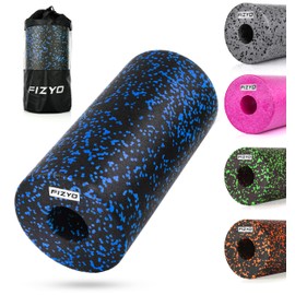FIZYO Faszienrolle zur Fitness, Yoga und Rehabilitation, Selbstmassage Massagerolle für Rücken Wirbelsäule, Foam Roller mittelharter EPP-Schaumstoff (29 x 15 cm), inklusive Transporttasche (Blau)