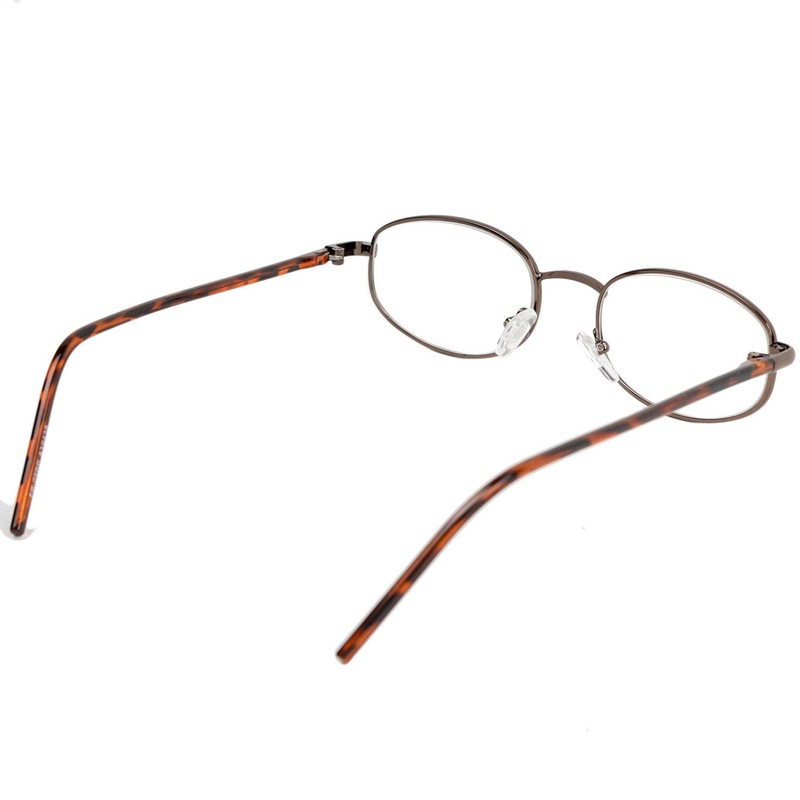 藤田光学 老眼鏡 メンズ 1.5 度数 メタルフレーム ブラウン FR-05 +1.50