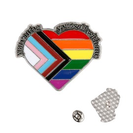 Tabanzhe Sturdy Enamel Badge Pin Brooch Pin Set - Rainbow Hearts, Flags and Charms Decorative Accessories for Men's and Women's Clothing, Backpacks and Hats