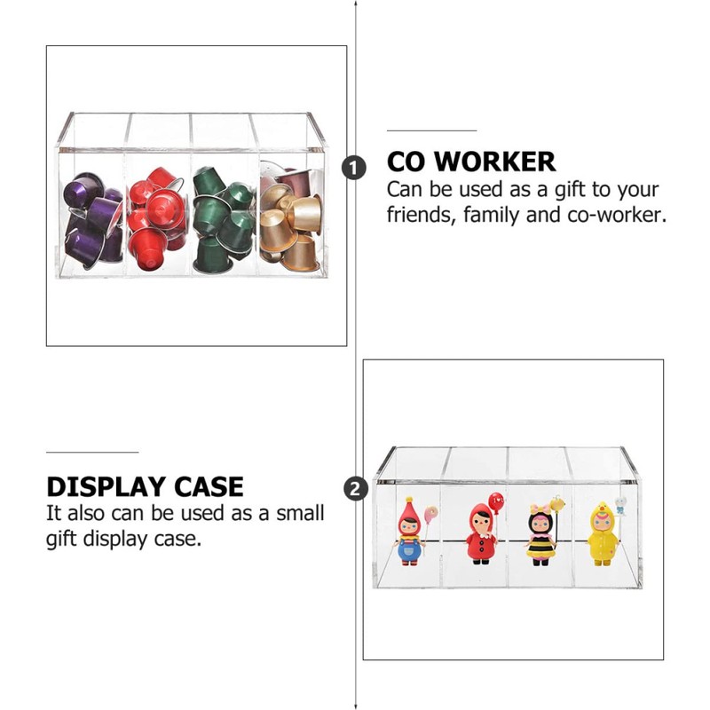 STOBAZA Multifunctional Acrylic Storage Box with Compartments Space-Saving Organizer for