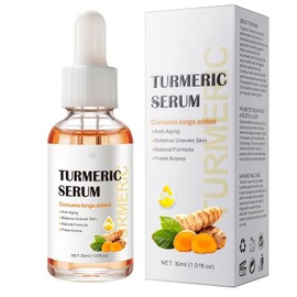 Turmeric Serum for Dark Spots, Reduces Hyperpigmentation, Age Spots, Sun Spot, Improve Skin Tone, Formulated with hyaluronic acid serum, Vitamin C & E 1.1 fl oz (30 ml)