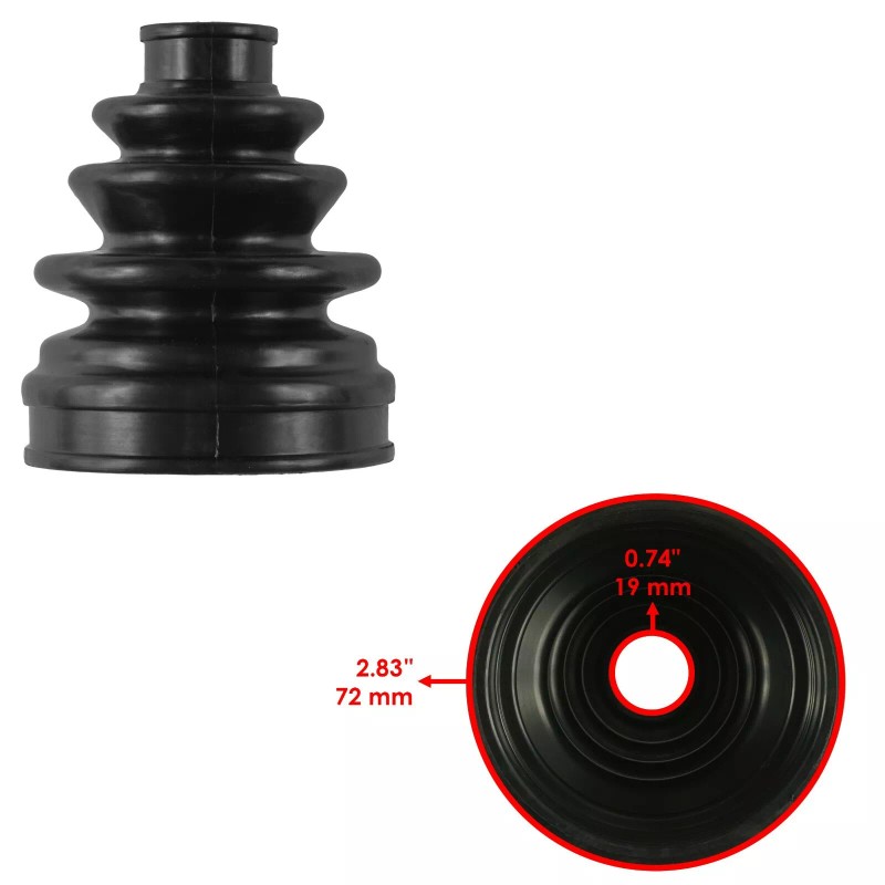 Caltric 2 Rear Axle Inner Outer CV Boot Kit for
