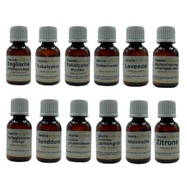 Dufte Momente 12 x 20 ml Sauna Infusion Concentrate "Classic" with Natural and Natural Essential Oils - The Exclusive Set to Try and Give as a Gift