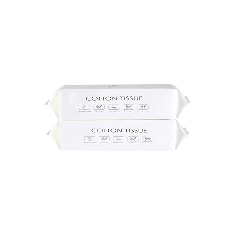 200 hojas Desechable Toalla Facial, Fibra de Algodón Limpiador Facial