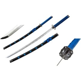 Snake Eye Tactical 40" Two Tone Blue Samurai Tactical Ninja Katana Japanese Sword with Stand