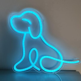 Xusdamyj Dog Neon Sign Dog LED Sign Pet Animal Neon Lamp Wall Art, Bedroom Decor, Art Beautiful Puppy Made to Measure Home Decor
