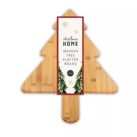 Wooden Christmas Tree Platter Board Food Cheese Serve Kitchen Table Decoration Chopping board