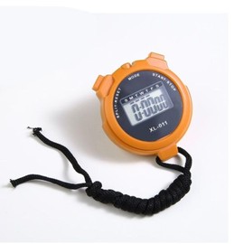 Sports Stopwatch Timer, Professional Digital Stopwatch, Multi-Function Sport Digital Stopwatch Large Display, Referee Stopwatch LCD Shockproof, For Training Swimming Running Exercise Sports (Orange)