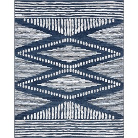 Well Woven Axasta Blue Diamond Medallion Tribal Area Rug (5'3" x 7'3")