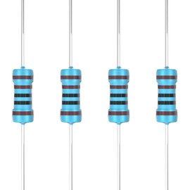 GUEEYUAW 100 Pcs 1K Ω ohm Resistor 1/4W(0.25Watt) Metal Film Fixed Resistor 0.01 ±1% Tolerance Resistors