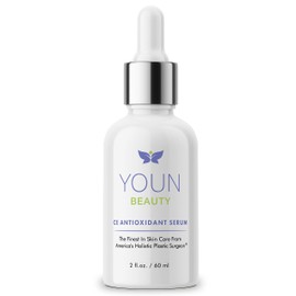 YOUN Beauty 20% Vitamin C Face Serum with Hyaluronic Acid, Ferulic Acid & Vitamin E by Holistic Plastic Surgeon Dr. Anthony Youn | Antioxidant Serum for Face for Skin Hydration, 60 ml