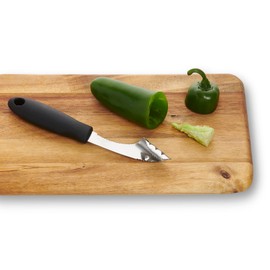 HIC Kitchen Jalapeno Pepper Corer, Stainless Steel Blade, 7-Inches x 4-Inches