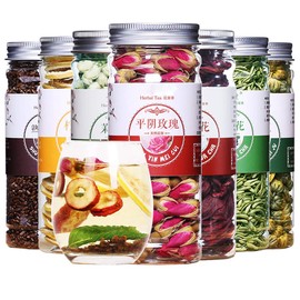 Chinese Herbal Tea Flower Fruit Tea Rose Tea Canned Golden Silk Chrysanthemum Bottled New Scented Tea Health Care Flowers Tea Healthy Green Food (50g Lavender)