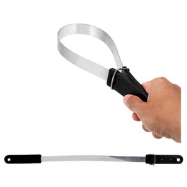 Stainless Steel Animal Equine Sweat Scraper Shedding Blade,Double-Sided Shedding Blade,Horse Sweat Scraper Horse Grooming Brushes Combs Single Metal Shedding Blade(Black)