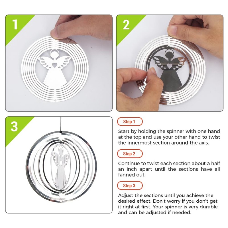 Wind Chime with Wind Spinner, Creative Wind Chimes with 6