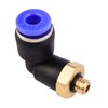 4 x 4 mm M5 PT Pneumatic 90° Angle Plug