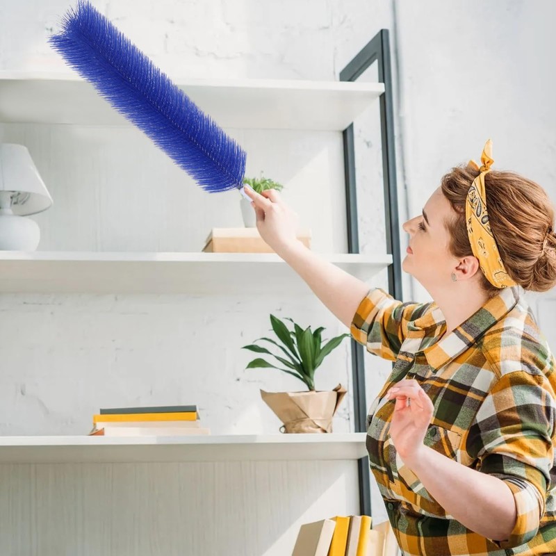 3 Pcs Fan Cleaning Brush Bendable Cobweb Duster - Microfiber