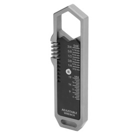 Adjustable EDC Wrench, 3/16 to 3/4 Inch, 5 to 19 mm Adjustable Wrench, Multitool, EDC Gadget with Removable Pocket Clip and Finger Adjustment