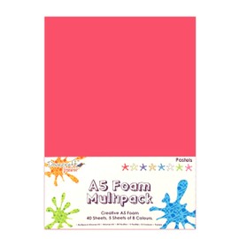 Dovecraft Essentials - A5 Creative Foam Sheets Assorted Pastel Colours