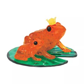 BePuzzled New - BePuzzled 3D Crystal Puzzle - Frog (Orange): 43 Pcs - Ages 12+ | 1 player