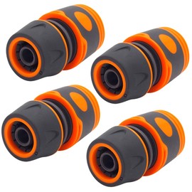 YeenGreen Hose Connector, Pack of 4 Quick Coupling, End Connector Hose Couplings for 1/2 Inch Hose Line, Easy Installation, Premium Quick Coupling, with Water Stop