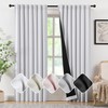 White Full Blackout Curtain Panels for Living Room Bedroom 95"