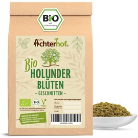 Organic Elderflower 100 g | Dried and Cut in Highest Organic Quality | for Tasty Teas, Food etc. | from Achterhof