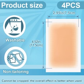 CTEAKOP 4 Pcs Tattoo Cover Up Tape, Waterproof Scar Patch, Invisible Skin Cover Up Pad, Concealer Sticker for Tattoo, Scar, Dark Spots, Birthmarks (Fair)