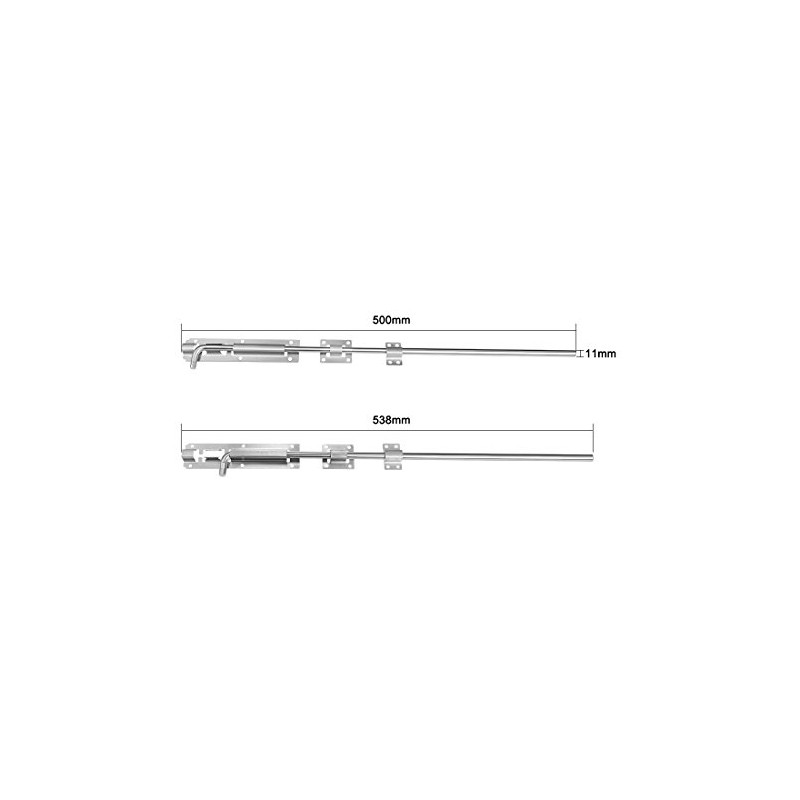 uxcell 500mm Length 11mm Dia 304 Stainless Steel Double Drive