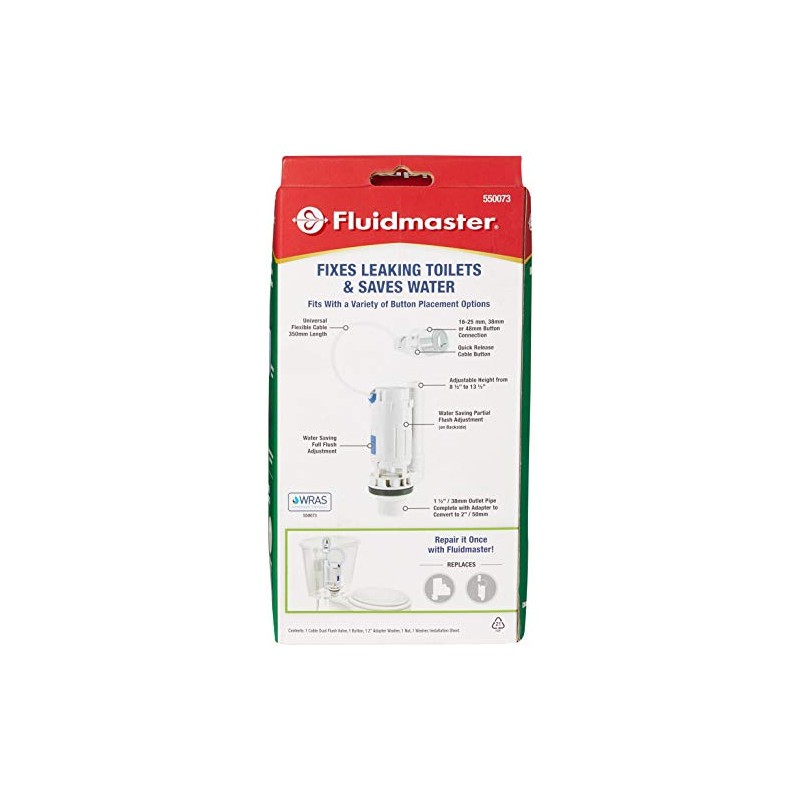 Fluidmaster 550073 550 Flush Valve WC, White