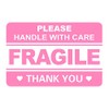 Fragile Sticker,200pcs 2x3 Pink Fragile Sticker for Boxes,Cartons Shipping