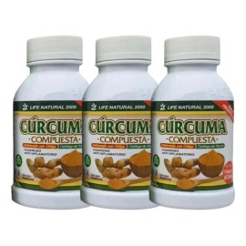 Cúrcuma Compuesta Anti Flamatorio 60 Tabletas Pack 3 Sin Sabor