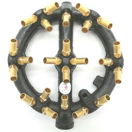 9 Inch High-powere 23 Jets Burners (Propane Gas) (23 Brass Tip Jets Burners) (100,000 BTU)