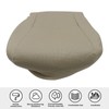 SecosAutoparts Tan Front Driver Side Bottom Perforated Microfiber Leather Seat
